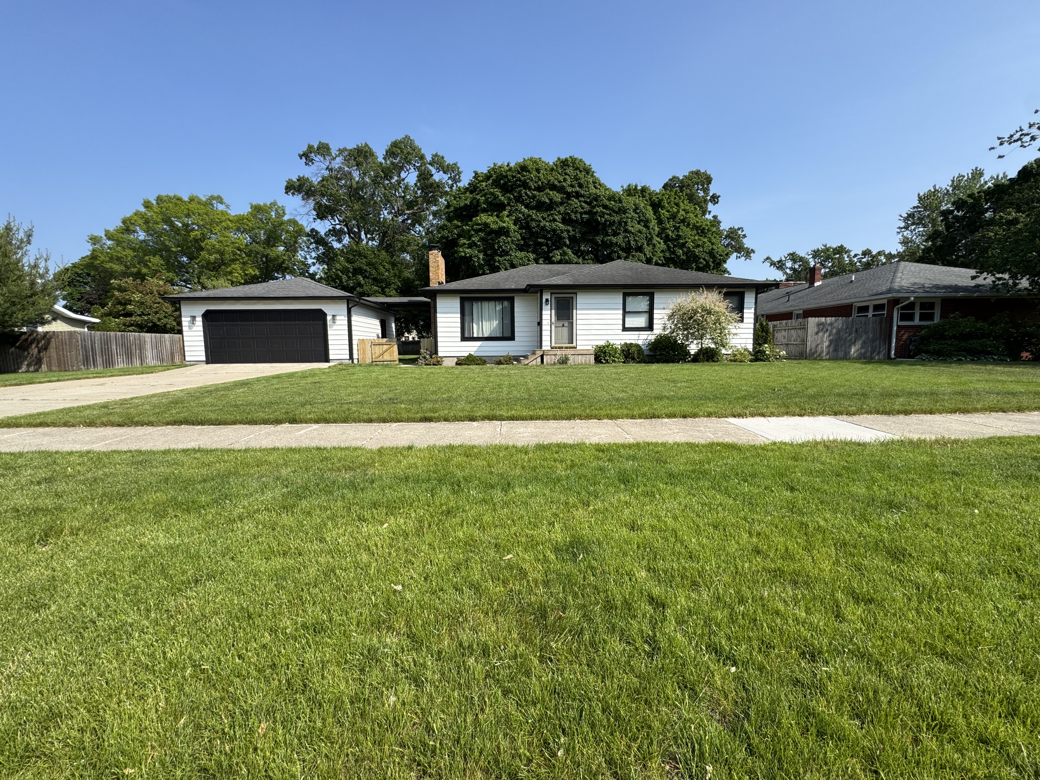 Black and white exterior paint