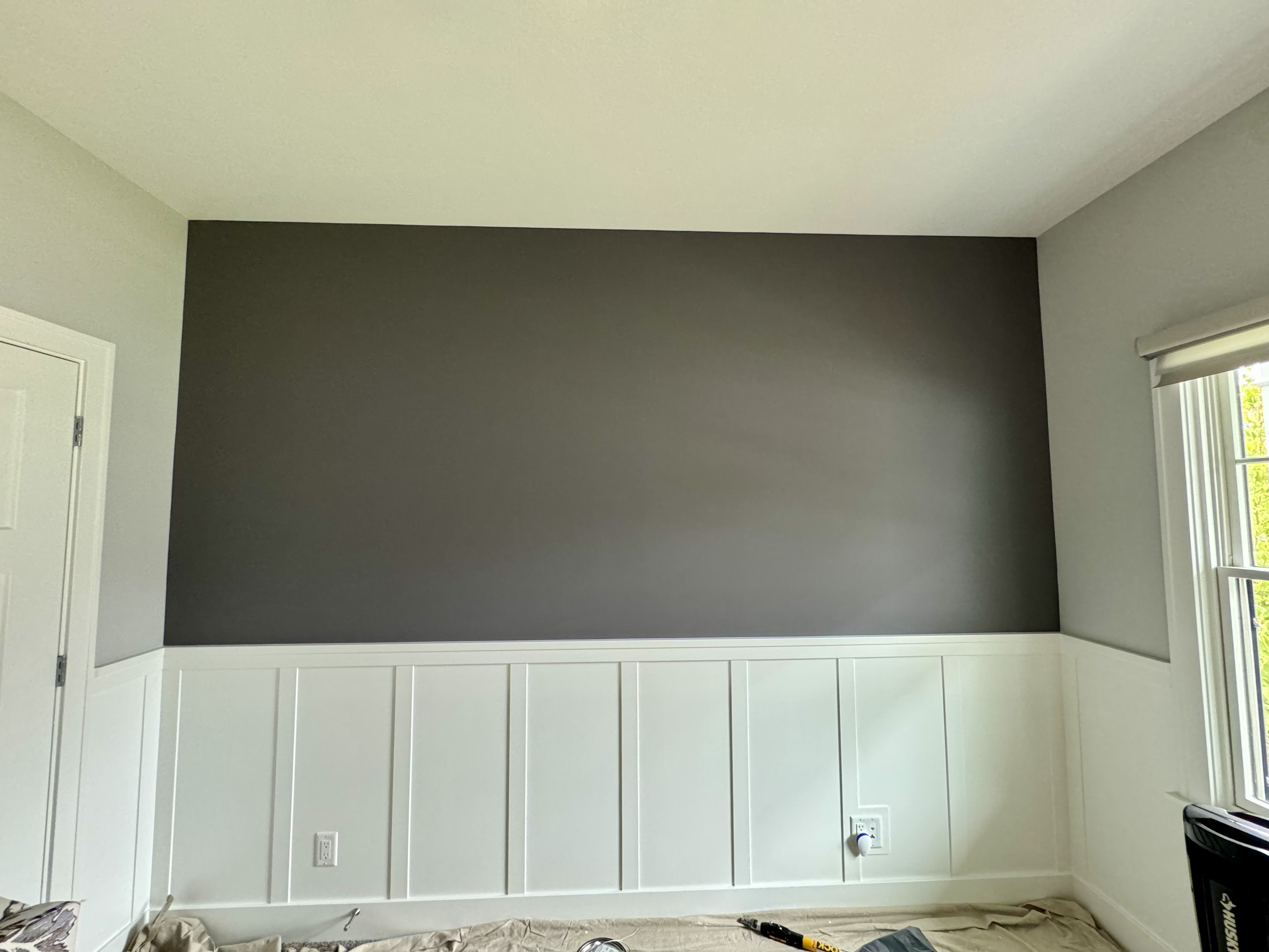 Gray feature wall