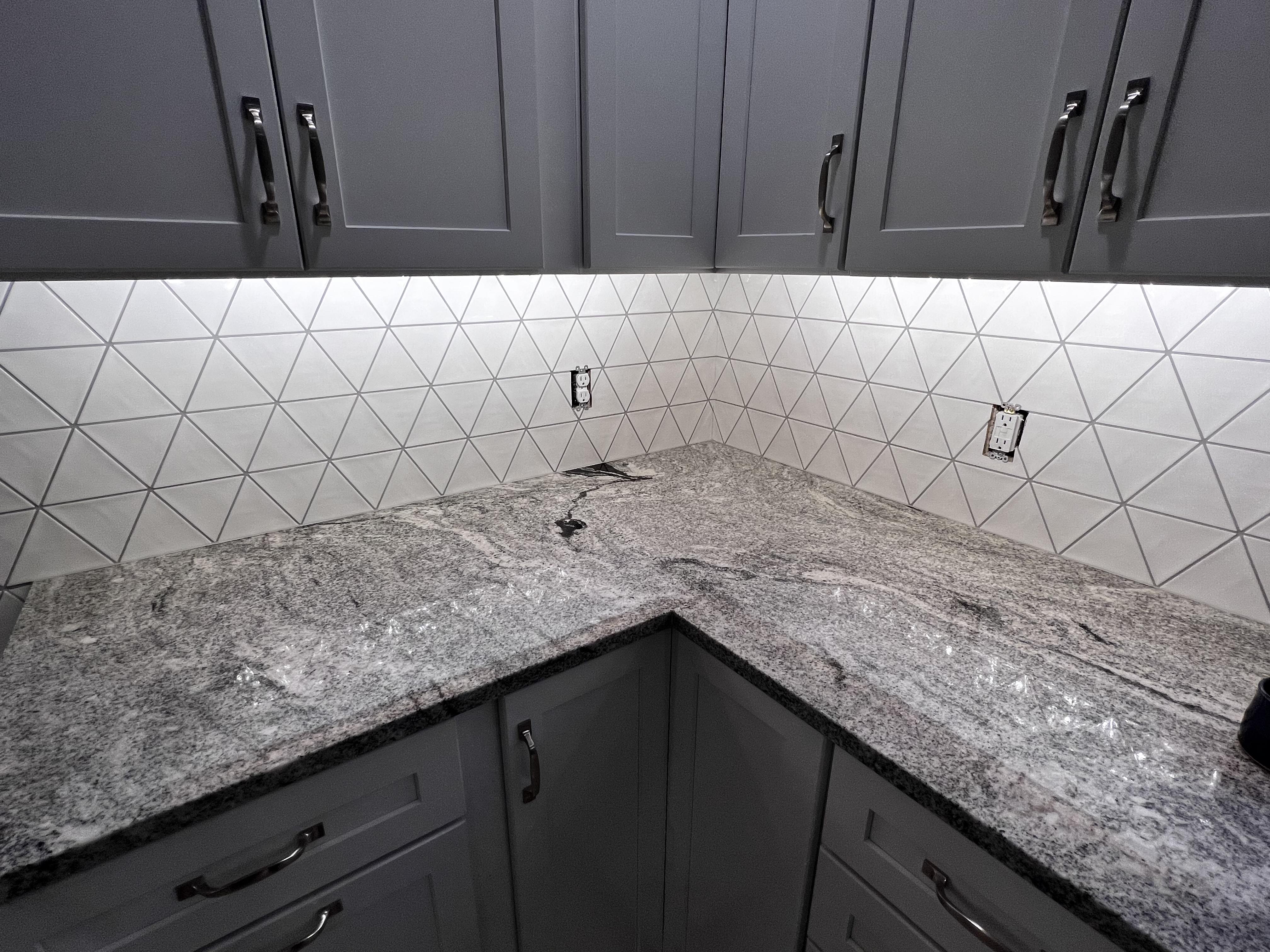 Tile backsplash project